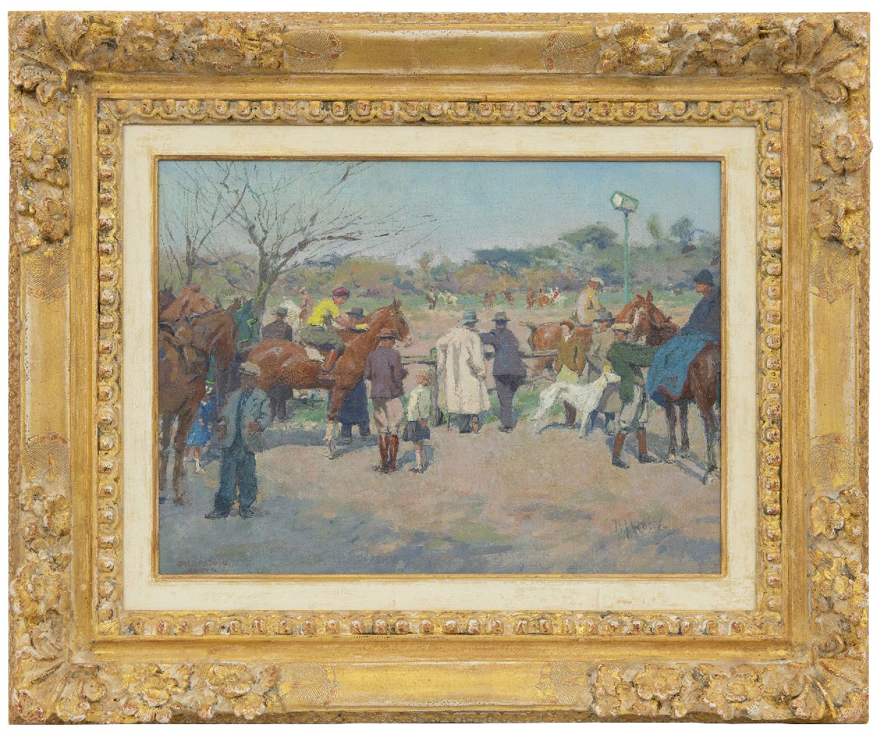 Wolter H.J. | Hendrik Jan 'Henk' Wolter | Schilderijen te koop aangeboden | Paardenrennen op de Galoppatoio, Villa Borghese, Rome, olieverf op doek 33,7 x 44,6 cm, gesigneerd rechtsonder en te dateren ca. 1938-1940 Wolter H.J. | Hendrik Jan 'Henk' Wolter | Schilderijen te koop aangeboden | Paardenrennen op de Galoppatoio, Villa Borghese, Rome, olieverf op doek 33,7 x 44,6 cm, gesigneerd rechtsonder en te dateren ca. 1938-1940
