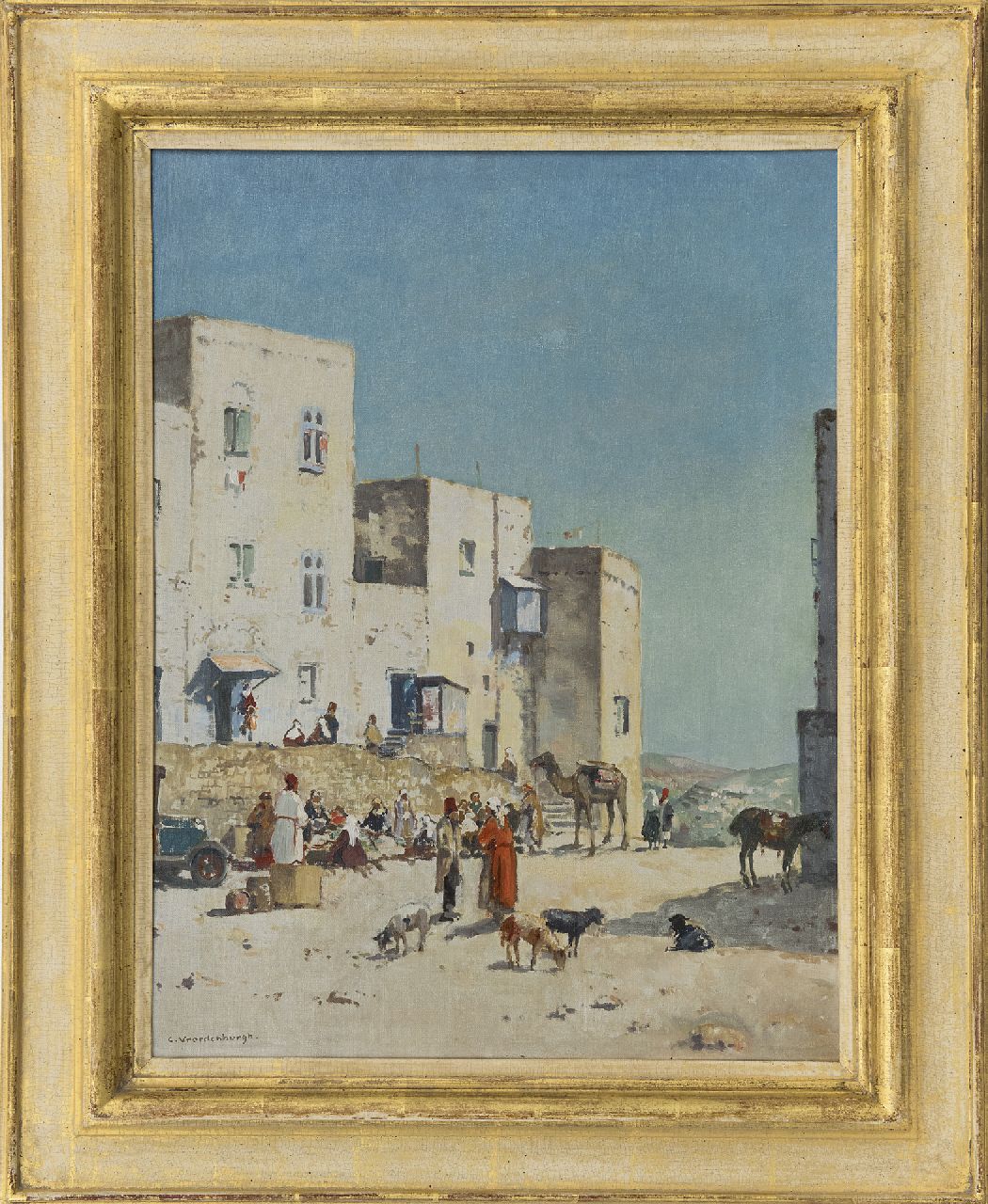 Vreedenburgh C. | Cornelis Vreedenburgh, Dorpje in Palestina, vermoedelijk Bethlehem, olieverf op doek 50,9 x 38,2 cm, gesigneerd linksonder en te dateren ca. 1936 Vreedenburgh C. | Cornelis Vreedenburgh, Dorpje in Palestina, vermoedelijk Bethlehem, olieverf op doek 50,9 x 38,2 cm, gesigneerd linksonder en te dateren ca. 1936