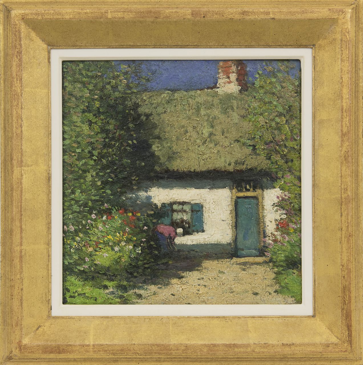 Kuijpers C. | Cornelis Kuijpers, Bij de boerderij, olieverf op doek op paneel 25,7 x 24,8 cm Kuijpers C. | Cornelis Kuijpers, Bij de boerderij, olieverf op doek op paneel 25,7 x 24,8 cm