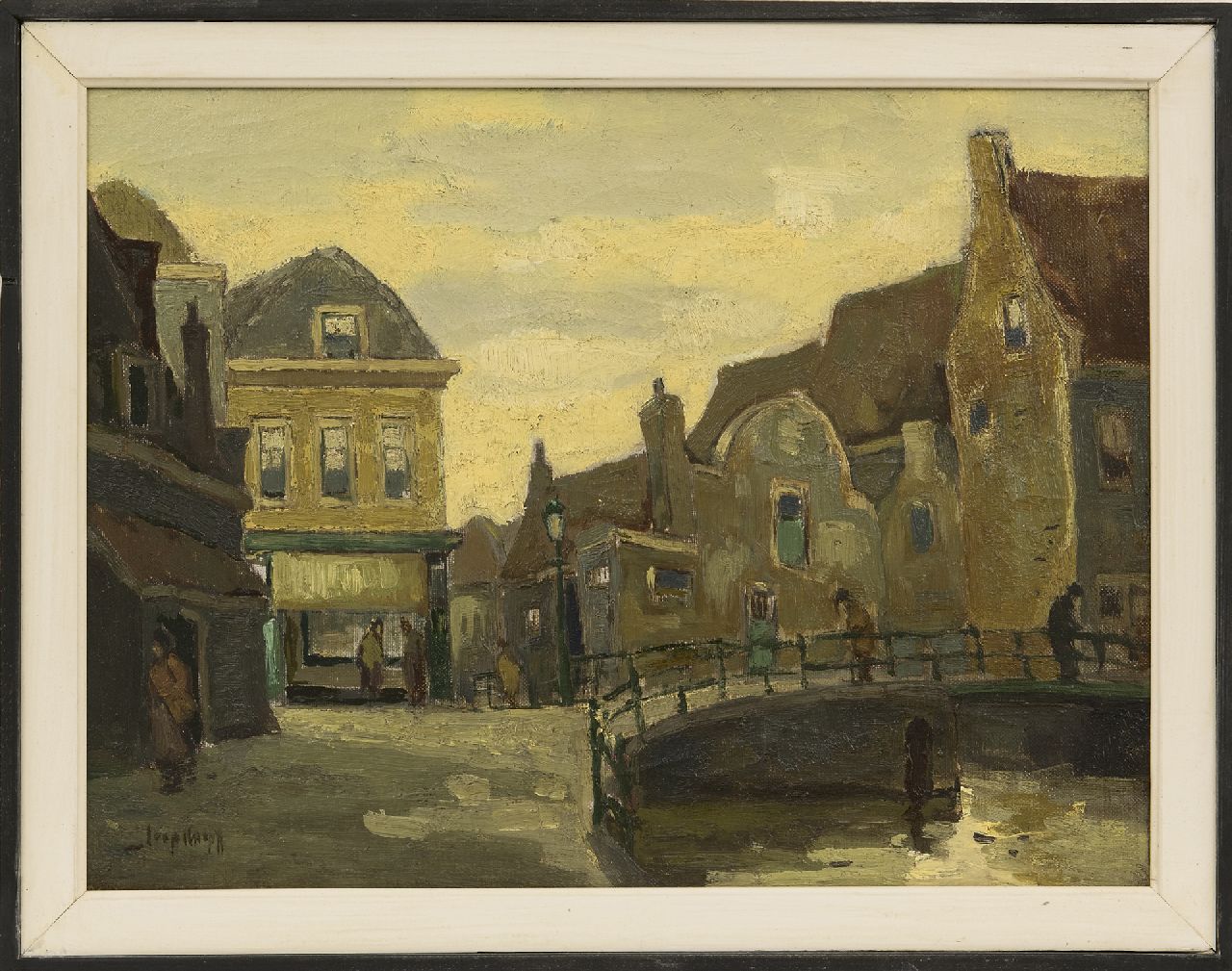 Kropff J. | Johan 'Joop' Kropff | Schilderijen te koop aangeboden | Hollands stadje, olieverf op doek 30,4 x 40,5 cm, gesigneerd linksonder Kropff J. | Johan 'Joop' Kropff | Schilderijen te koop aangeboden | Hollands stadje, olieverf op doek 30,4 x 40,5 cm, gesigneerd linksonder