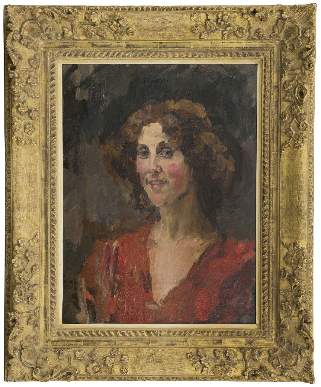 Israels I.L.  | 'Isaac' Lazarus Israels, Portet van Sophie de Vries, olieverf op doek op board 60,3 x 45,6 cm, gesigneerd linksonder