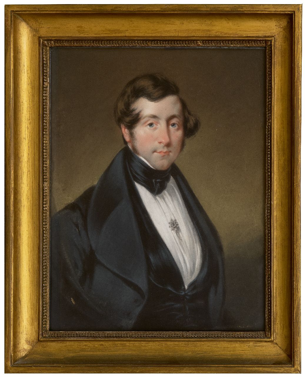 Daiwaille J.A. | Jean Augustin Daiwaille | Aquarellen en tekeningen te koop aangeboden | Portret van een man, vermoedelijk Hendrik Frans Martinus Engelman (alleen tezamen, gezin van 4), pastel op papier 38,0 x 30,5 cm Daiwaille J.A. | Jean Augustin Daiwaille | Aquarellen en tekeningen te koop aangeboden | Portret van een man, vermoedelijk Hendrik Frans Martinus Engelman (alleen tezamen, gezin van 4), pastel op papier 38,0 x 30,5 cm