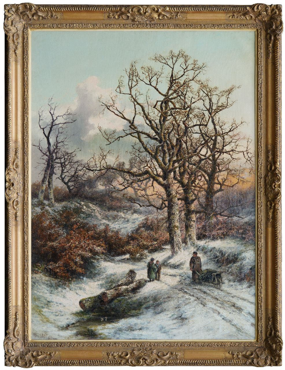 Middelbeek M.C. | Marius Christiaan Middelbeek | Schilderijen te koop aangeboden | Winters bosgezicht, olieverf op doek 129,9 x 95,3 cm, gesigneerd linksonder Middelbeek M.C. | Marius Christiaan Middelbeek | Schilderijen te koop aangeboden | Winters bosgezicht, olieverf op doek 129,9 x 95,3 cm, gesigneerd linksonder