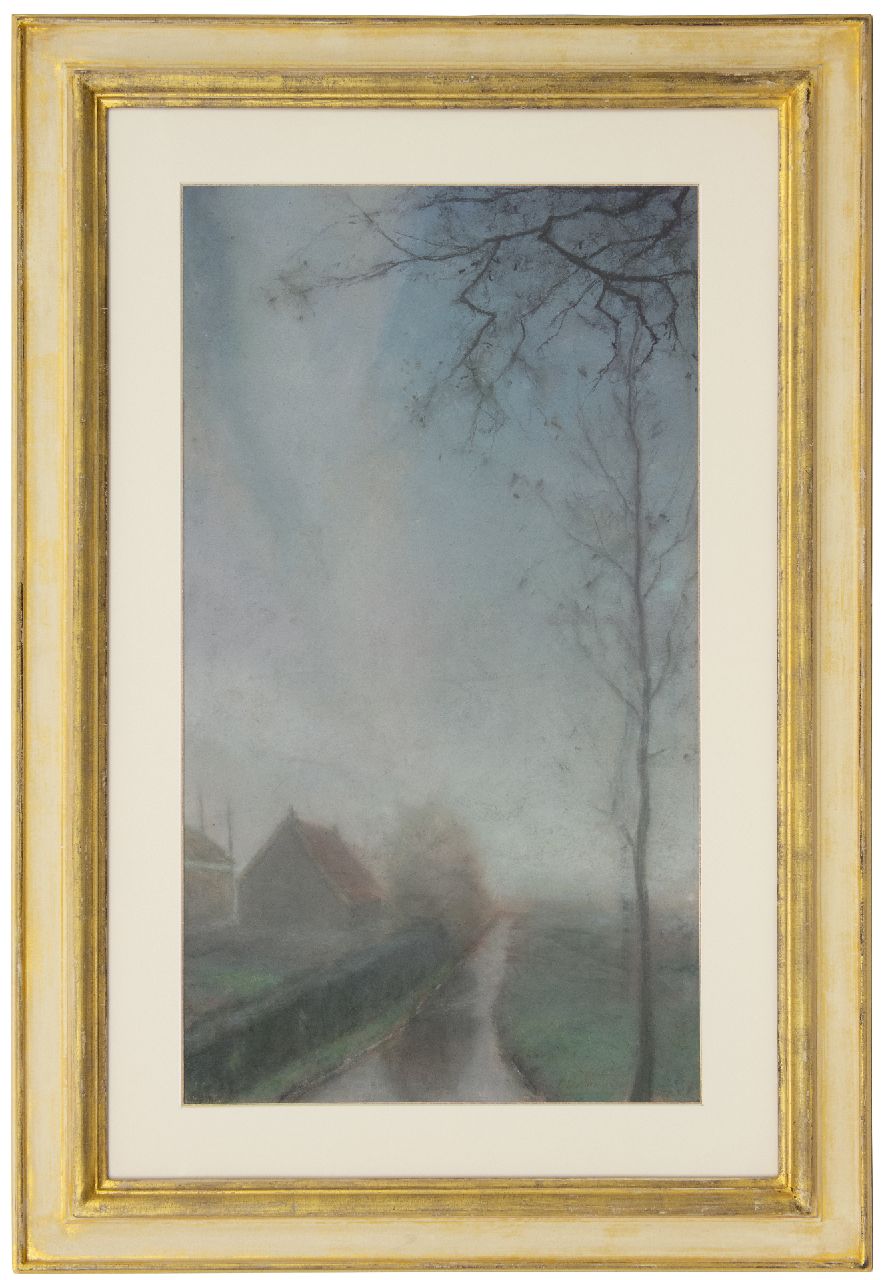 Nanninga D.B.  | Dirk Berend Nanninga | Aquarellen en tekeningen te koop aangeboden | Herfstochtend, pastel op karton 76,5 x 45,0 cm, gesigneerd rechtsonder