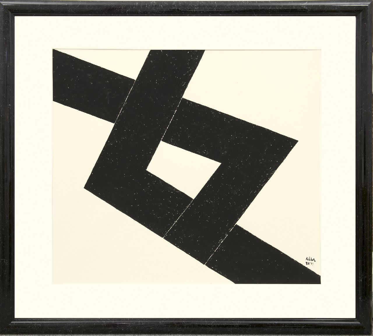 Kelder A.B. | Antonius Bernardus 'Toon' Kelder | Aquarellen en tekeningen te koop aangeboden | Abstracte compositie, gouache op papier 77,0 x 68,0 cm, gesigneerd rechtsonder en gedateerd '69 Kelder A.B. | Antonius Bernardus 'Toon' Kelder | Aquarellen en tekeningen te koop aangeboden | Abstracte compositie, gouache op papier 77,0 x 68,0 cm, gesigneerd rechtsonder en gedateerd '69