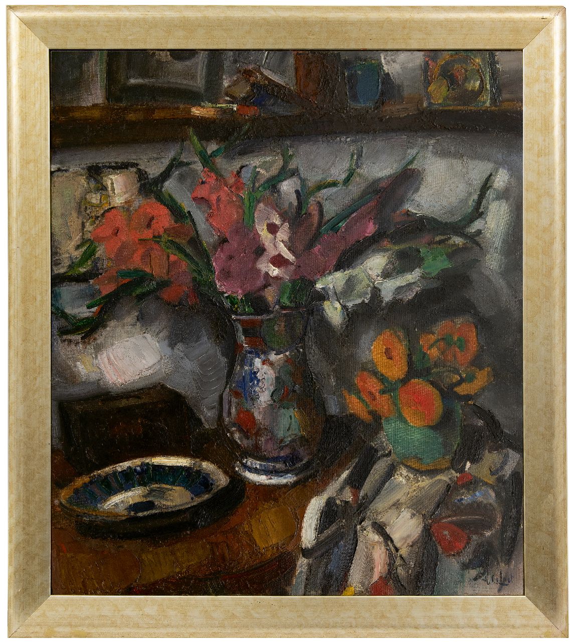 Colnot A.J.G. | 'Arnout' Jacobus Gustaaf Colnot | Schilderijen te koop aangeboden | Stilleven, olieverf op doek 82,3 x 73,2 cm, gesigneerd rechtsonder en op spieraam Colnot A.J.G. | 'Arnout' Jacobus Gustaaf Colnot | Schilderijen te koop aangeboden | Stilleven, olieverf op doek 82,3 x 73,2 cm, gesigneerd rechtsonder en op spieraam