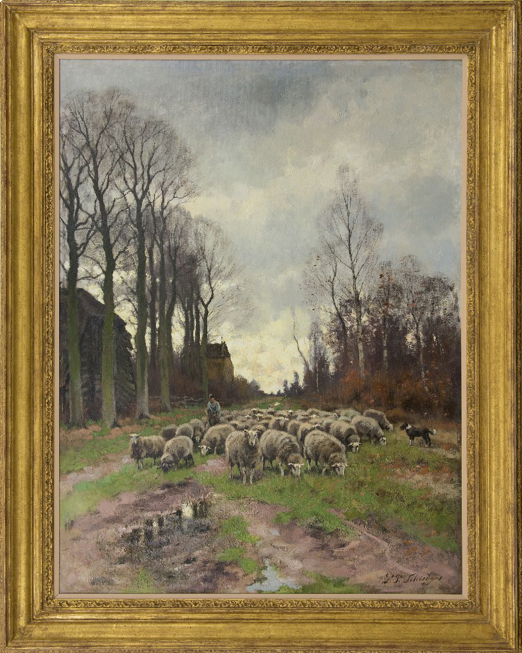 Schiedges jr. P.P. | Petrus Paulus Schiedges jr. | Schilderijen te koop aangeboden | Schapen hoeden, olieverf op doek 121,3 x 90,6 cm, gesigneerd rechtsonder Schiedges jr. P.P. | Petrus Paulus Schiedges jr. | Schilderijen te koop aangeboden | Schapen hoeden, olieverf op doek 121,3 x 90,6 cm, gesigneerd rechtsonder