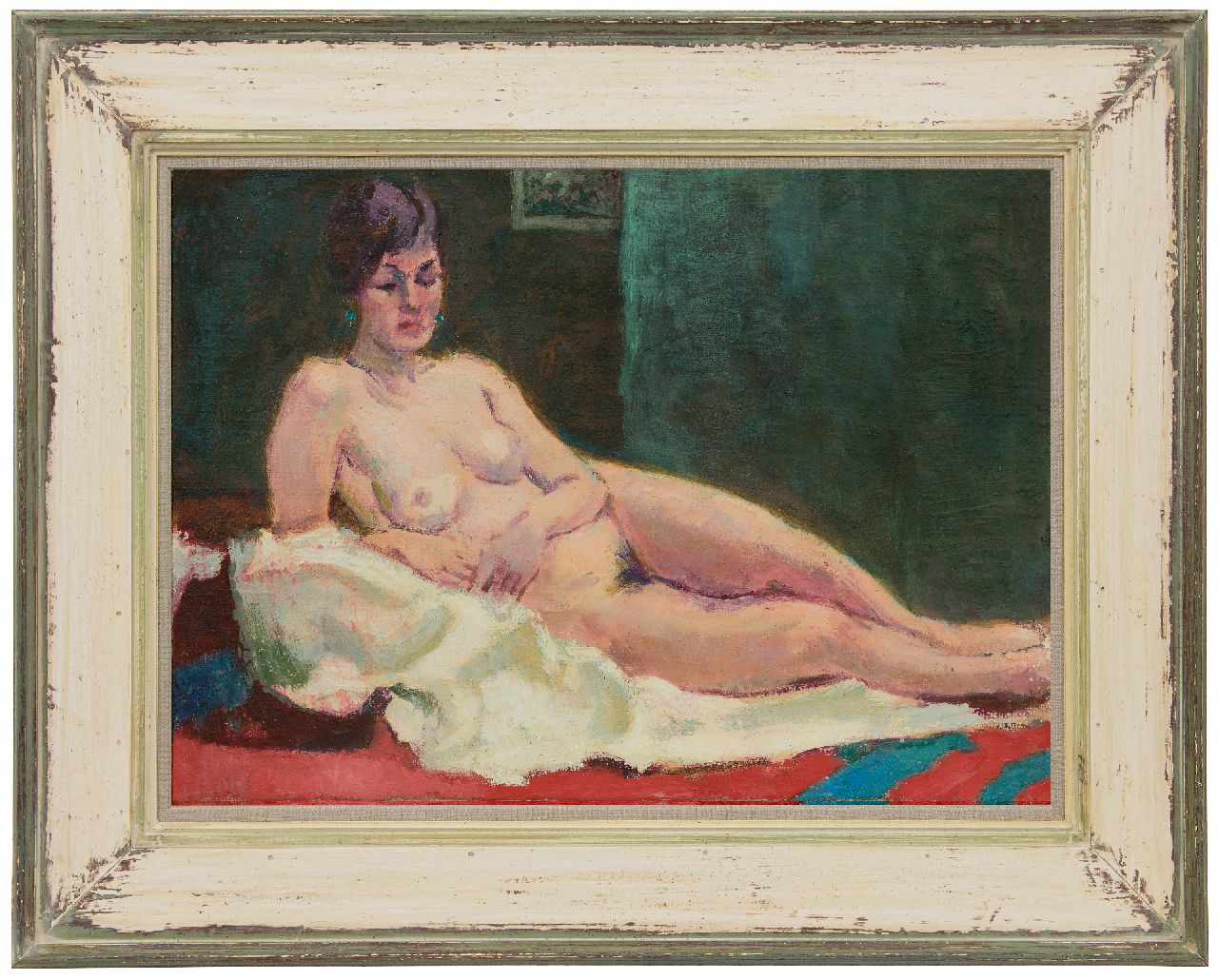Altink J. | Jan Altink, Liggend naakt, olieverf op doek 49,9 x 70,4 cm Altink J. | Jan Altink, Liggend naakt, olieverf op doek 49,9 x 70,4 cm