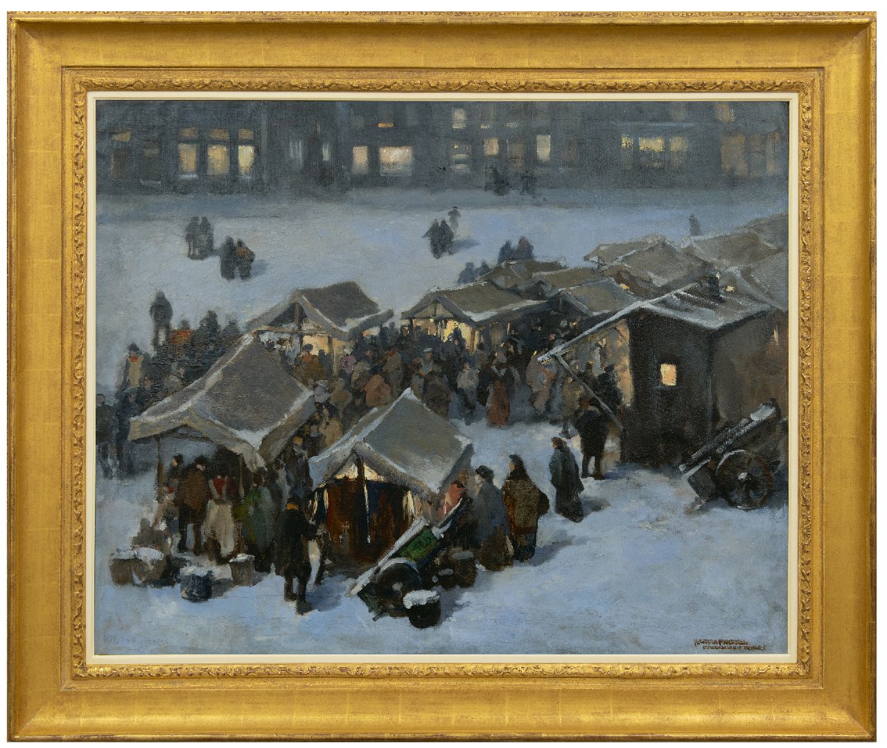 Moerkerk H.A.J.M.  | Hermanus Antonius Josephus Maria 'Herman' Moerkerk | Schilderijen te koop aangeboden | St. Nicolaasmarkt, Den Bosch, olieverf op doek 80,7 x 100,7 cm, gesigneerd rechtsonder