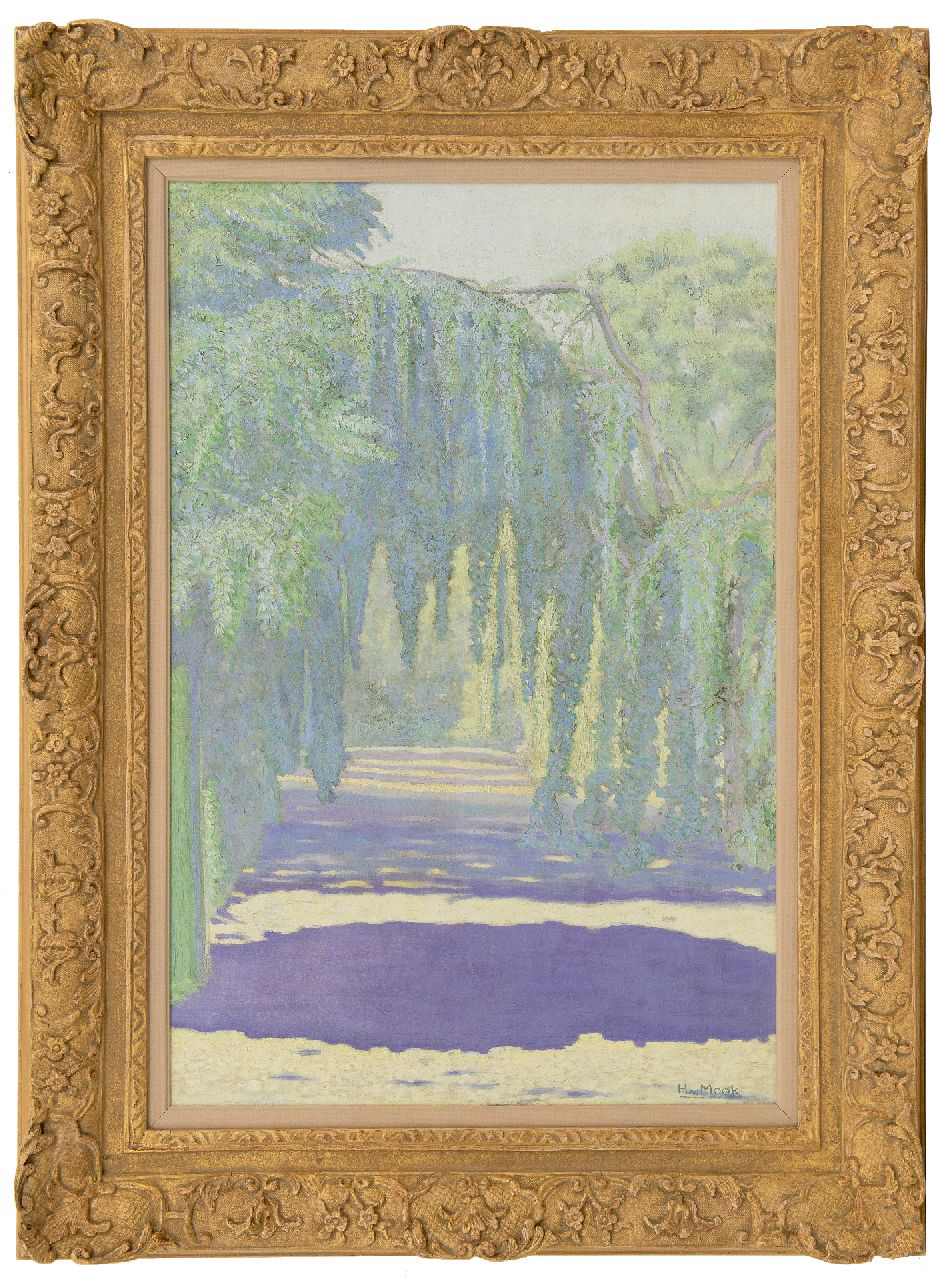 Mook H. van | Henri 'Harry' van Mook | Schilderijen te koop aangeboden | Zonnig laantje met blauweregen, olieverf op doek 73,0 x 48,5 cm, gesigneerd rechtsonder Mook H. van | Henri 'Harry' van Mook | Schilderijen te koop aangeboden | Zonnig laantje met blauweregen, olieverf op doek 73,0 x 48,5 cm, gesigneerd rechtsonder