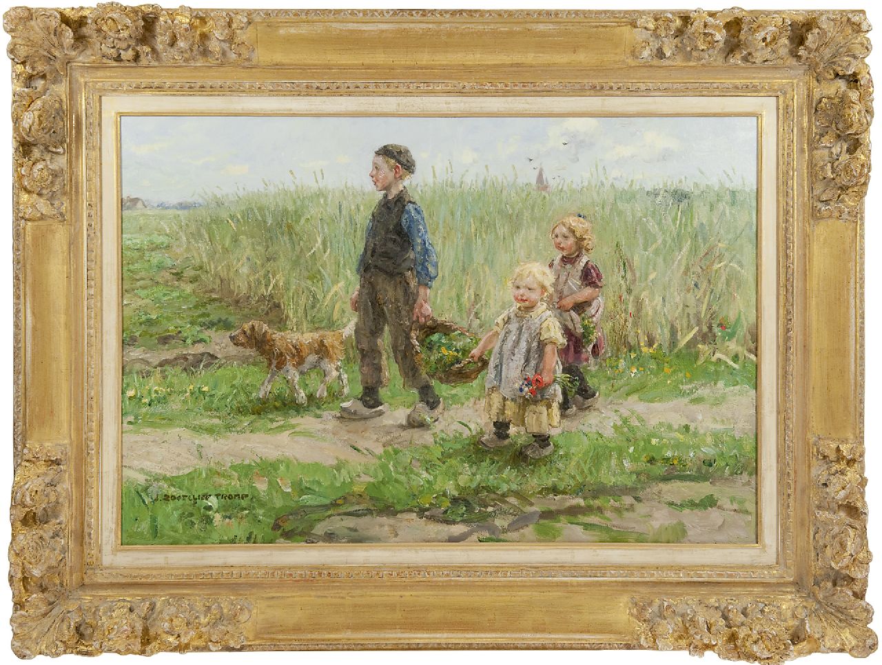 Zoetelief Tromp J. | Johannes 'Jan' Zoetelief Tromp, In het korenveld, Blaricum, olieverf op doek 59,3 x 88,2 cm, gesigneerd linksonder Zoetelief Tromp J. | Johannes 'Jan' Zoetelief Tromp, In het korenveld, Blaricum, olieverf op doek 59,3 x 88,2 cm, gesigneerd linksonder