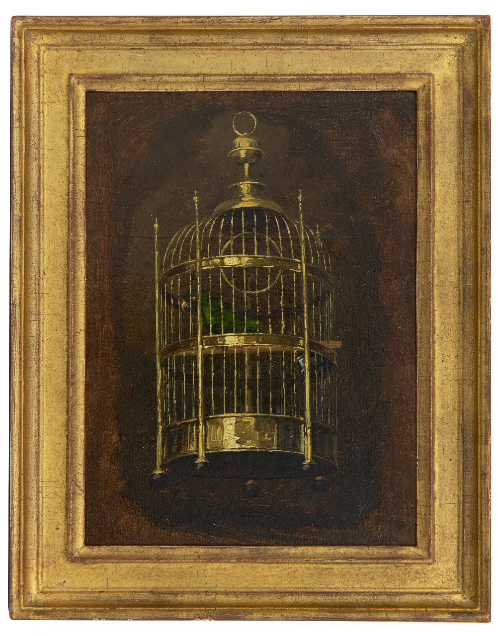 Savrij H. | Hendrik Savrij | Schilderijen te koop aangeboden | De papagaaijenkooi, olieverf op doek op paneel 22,1 x 16,1 cm, gesigneerd rechtsonder Savrij H. | Hendrik Savrij | Schilderijen te koop aangeboden | De papagaaijenkooi, olieverf op doek op paneel 22,1 x 16,1 cm, gesigneerd rechtsonder