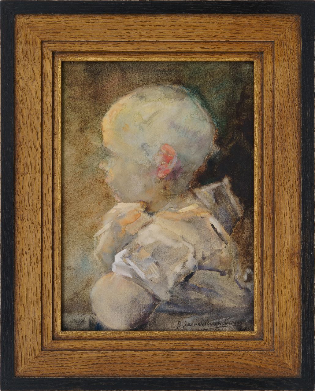 Kamerlingh Onnes M. | Menso Kamerlingh Onnes, Kinderportretje, aquarel op papier 31,5 x 22,5 cm, gesigneerd rechtsonder en gedateerd 1889 Kamerlingh Onnes M. | Menso Kamerlingh Onnes, Kinderportretje, aquarel op papier 31,5 x 22,5 cm, gesigneerd rechtsonder en gedateerd 1889