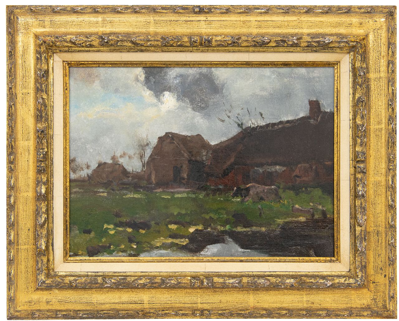 Verster van Wulverhorst (Floris Verster) F.H. | Floris Hendrik Verster van Wulverhorst (Floris Verster), Boerenhoeve, olieverf op doek 30,4 x 41,3 cm, te dateren ca. 1882 Verster van Wulverhorst (Floris Verster) F.H. | Floris Hendrik Verster van Wulverhorst (Floris Verster), Boerenhoeve, olieverf op doek 30,4 x 41,3 cm, te dateren ca. 1882
