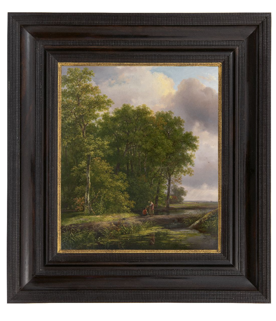 Schelfhout A. | Andreas Schelfhout, Paartje in gesprek aan de bosrand, olieverf op paneel 40,8 x 34,2 cm, gesigneerd linksonder met initialen Schelfhout A. | Andreas Schelfhout, Paartje in gesprek aan de bosrand, olieverf op paneel 40,8 x 34,2 cm, gesigneerd linksonder met initialen