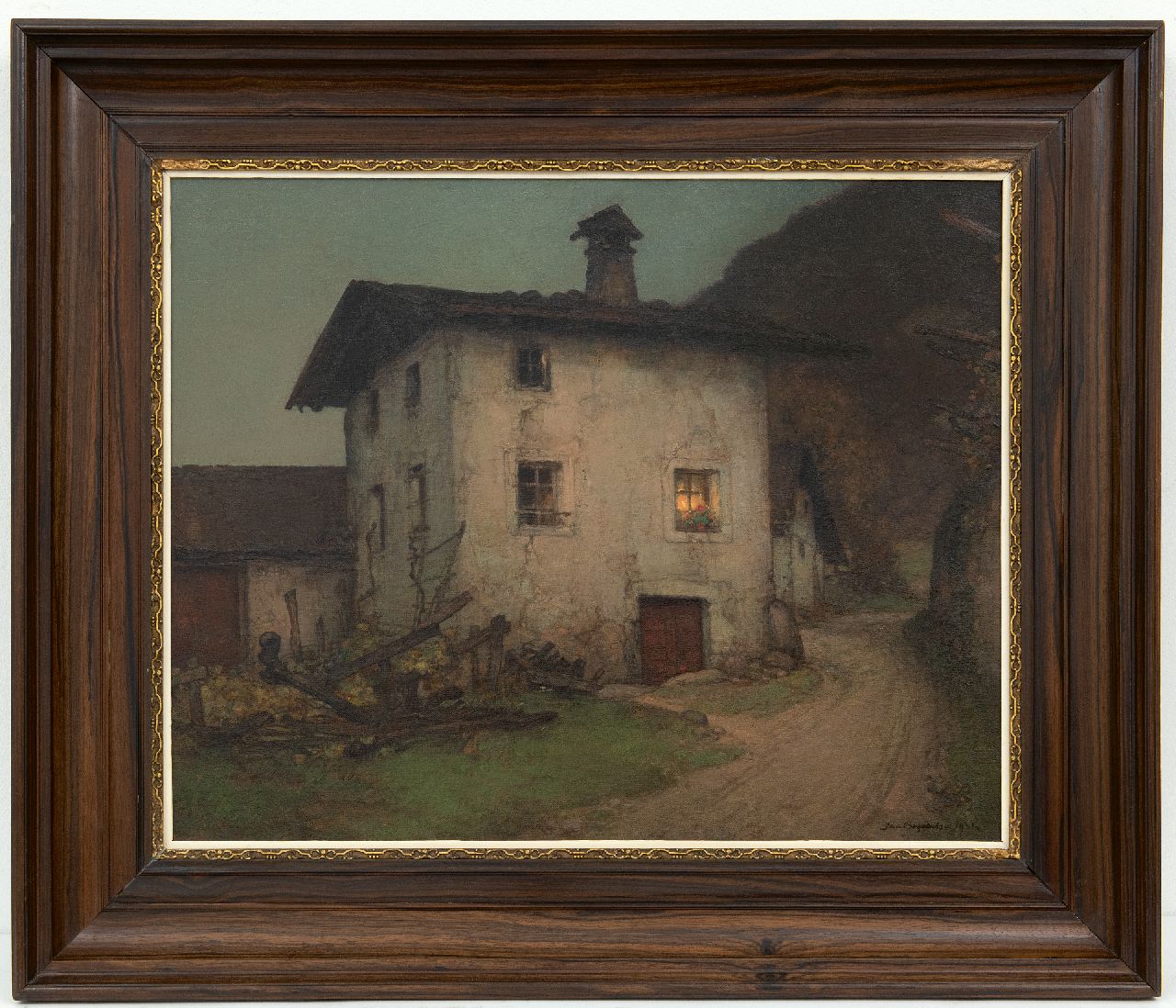 Bogaerts J.J.M.  | Johannes Jacobus Maria 'Jan' Bogaerts | Schilderijen te koop aangeboden | Avondschemering in Mategna bij Merano, olieverf op doek 40,5 x 50,6 cm, gesigneerd rechtsonder en gedateerd 1931