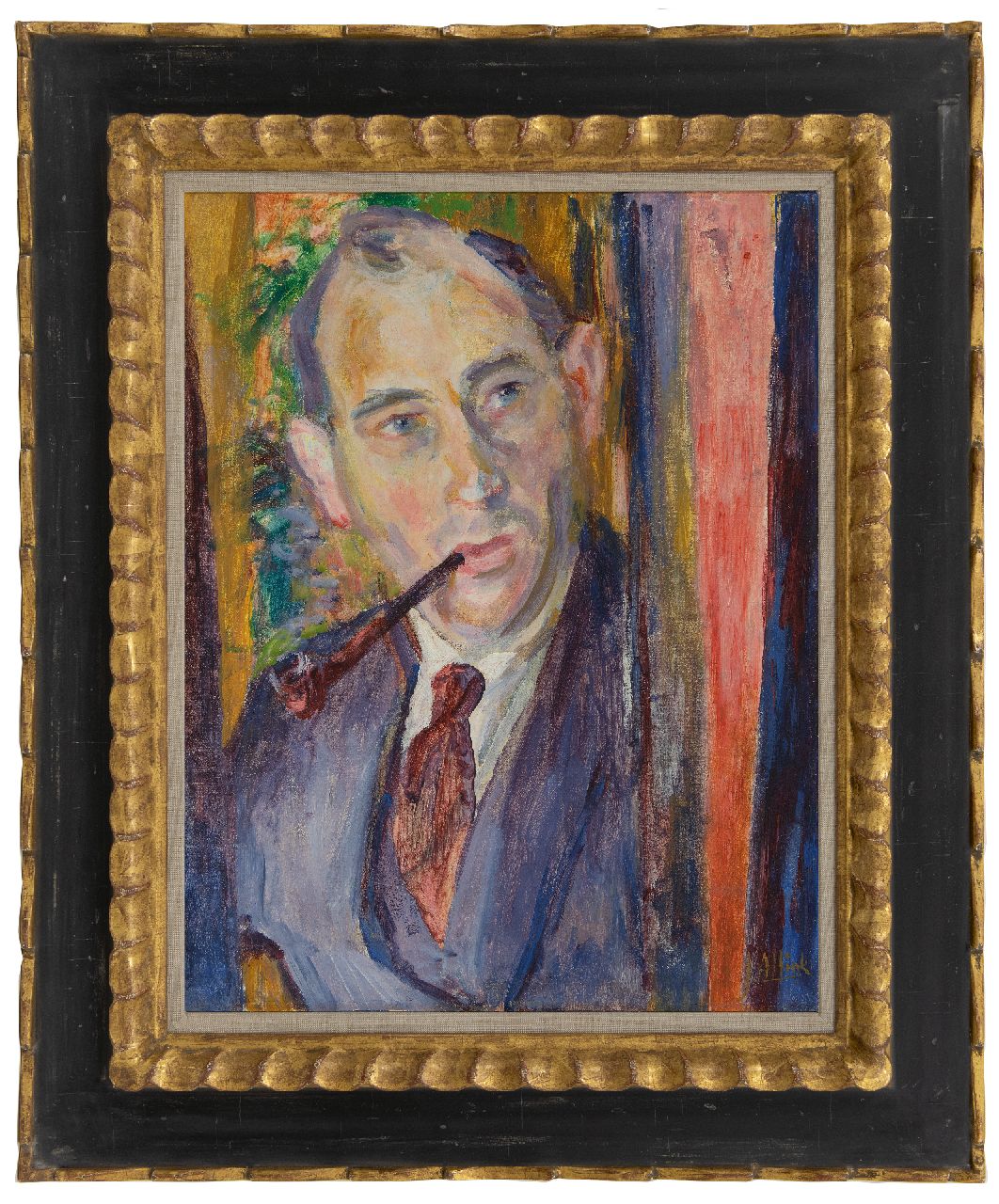Altink J. | Jan Altink, Zelfportret, olieverf op doek 54,4 x 42,1 cm, gesigneerd rechtsonder en te dateren ca. 1925 Altink J. | Jan Altink, Zelfportret, olieverf op doek 54,4 x 42,1 cm, gesigneerd rechtsonder en te dateren ca. 1925