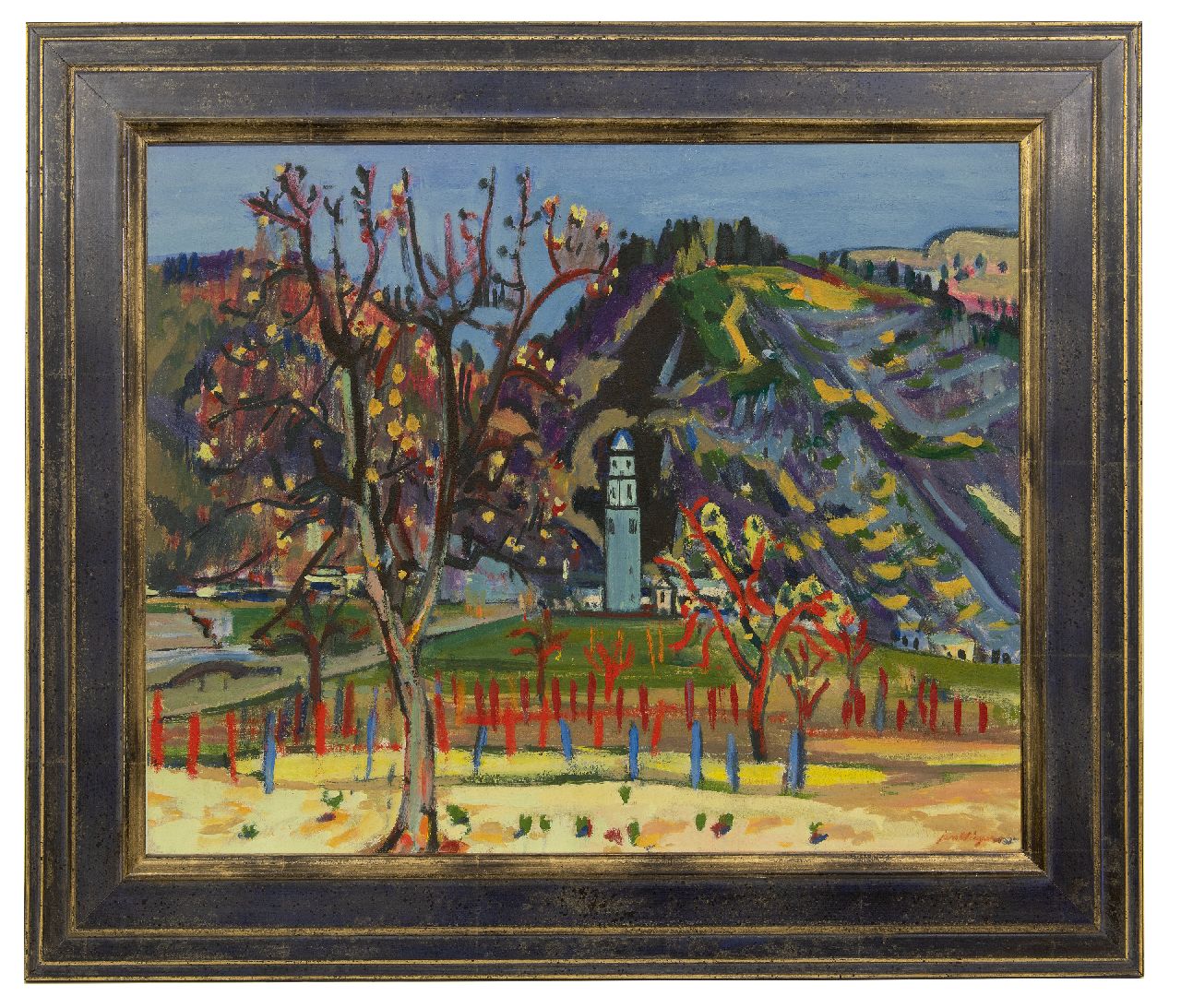 Wiegers J. | Jan Wiegers, Tegna, Ticino, olieverf op doek 60,2 x 73,0 cm, gesigneerd rechtsonder en verso gedateerd '49 Wiegers J. | Jan Wiegers, Tegna, Ticino, olieverf op doek 60,2 x 73,0 cm, gesigneerd rechtsonder en verso gedateerd '49