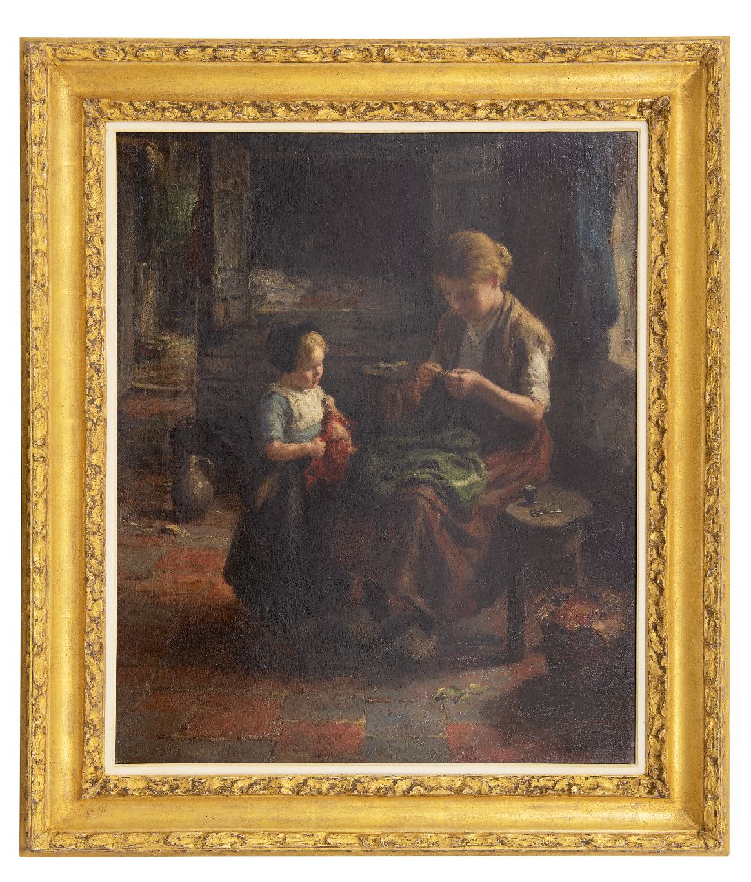 Pieters E.  | Evert Pieters, Jong geleerd is oud gedaan, olieverf op doek 75,5 x 62,2 cm, gesigneerd rechtsonder