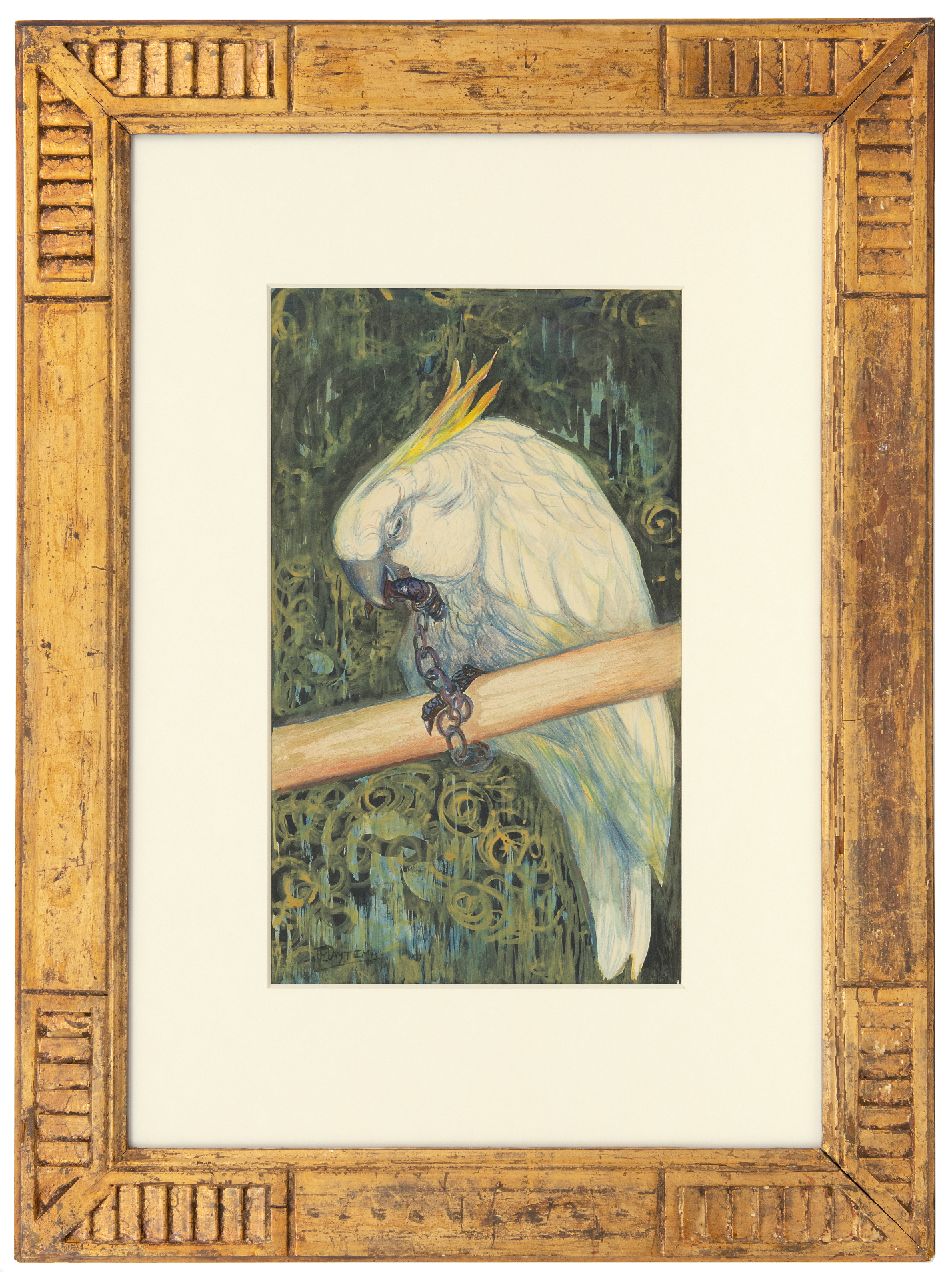 Hoytema Th. van | Theodorus 'Theo' van Hoytema, Kroonkaketoe, aquarel op papier 37,5 x 22,1 cm, gesigneerd linksonder Hoytema Th. van | Theodorus 'Theo' van Hoytema, Kroonkaketoe, aquarel op papier 37,5 x 22,1 cm, gesigneerd linksonder