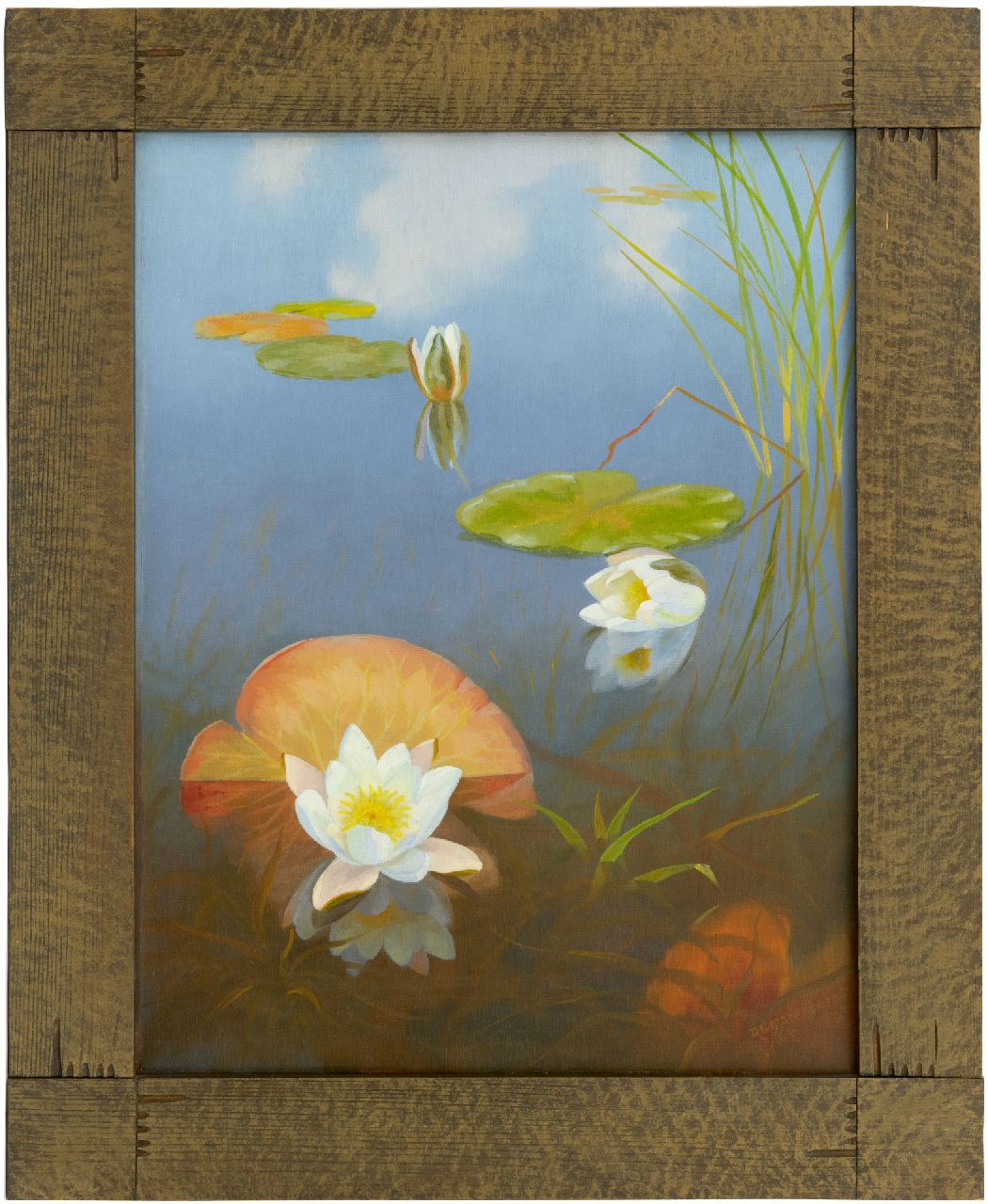 Smorenberg D. | Dirk Smorenberg, Waterlelies in de Loosdrechtse Plassen, olieverf op doek 54,2 x 41,3 cm, gesigneerd rechtsonder Smorenberg D. | Dirk Smorenberg, Waterlelies in de Loosdrechtse Plassen, olieverf op doek 54,2 x 41,3 cm, gesigneerd rechtsonder