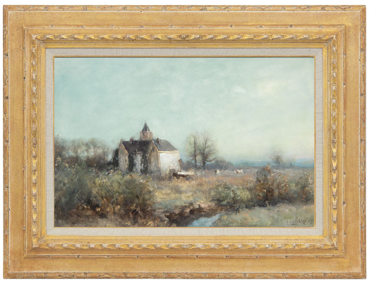 Apol L.F.H. | Lodewijk Franciscus Hendrik 'Louis' Apol, Gezicht op kasteel Binckhorst, aquarel op papier 36,1 x 54,5 cm, gesigneerd rechtsonder Apol L.F.H. | Lodewijk Franciscus Hendrik 'Louis' Apol, Gezicht op kasteel Binckhorst, aquarel op papier 36,1 x 54,5 cm, gesigneerd rechtsonder