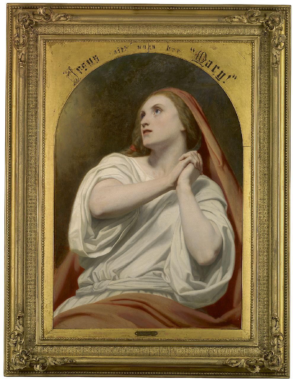 Scheffer A.  | Ary Scheffer | Schilderijen te koop aangeboden | Maria Magdalena in extase, olieverf op doek 94,9 x 64,1 cm, gesigneerd links van het midden en gedateerd 1855