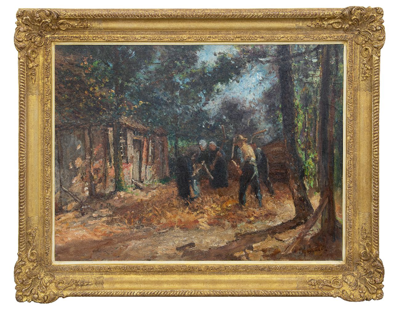 Blommers B.J.  | Bernardus Johannes 'Bernard' Blommers | Schilderijen te koop aangeboden | De dorsers, Heeze, olieverf op doek 69,8 x 91,2 cm, gesigneerd rechtsonder