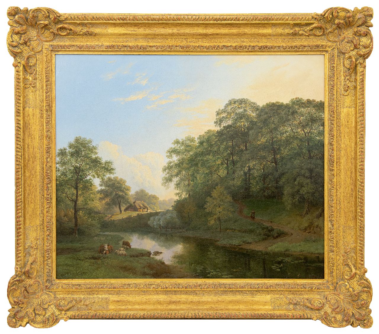 Bodeman W.  | Willem Bodeman, Gezicht op Beek met het Kastanjewoud, olieverf op doek 62,8 x 74,6 cm