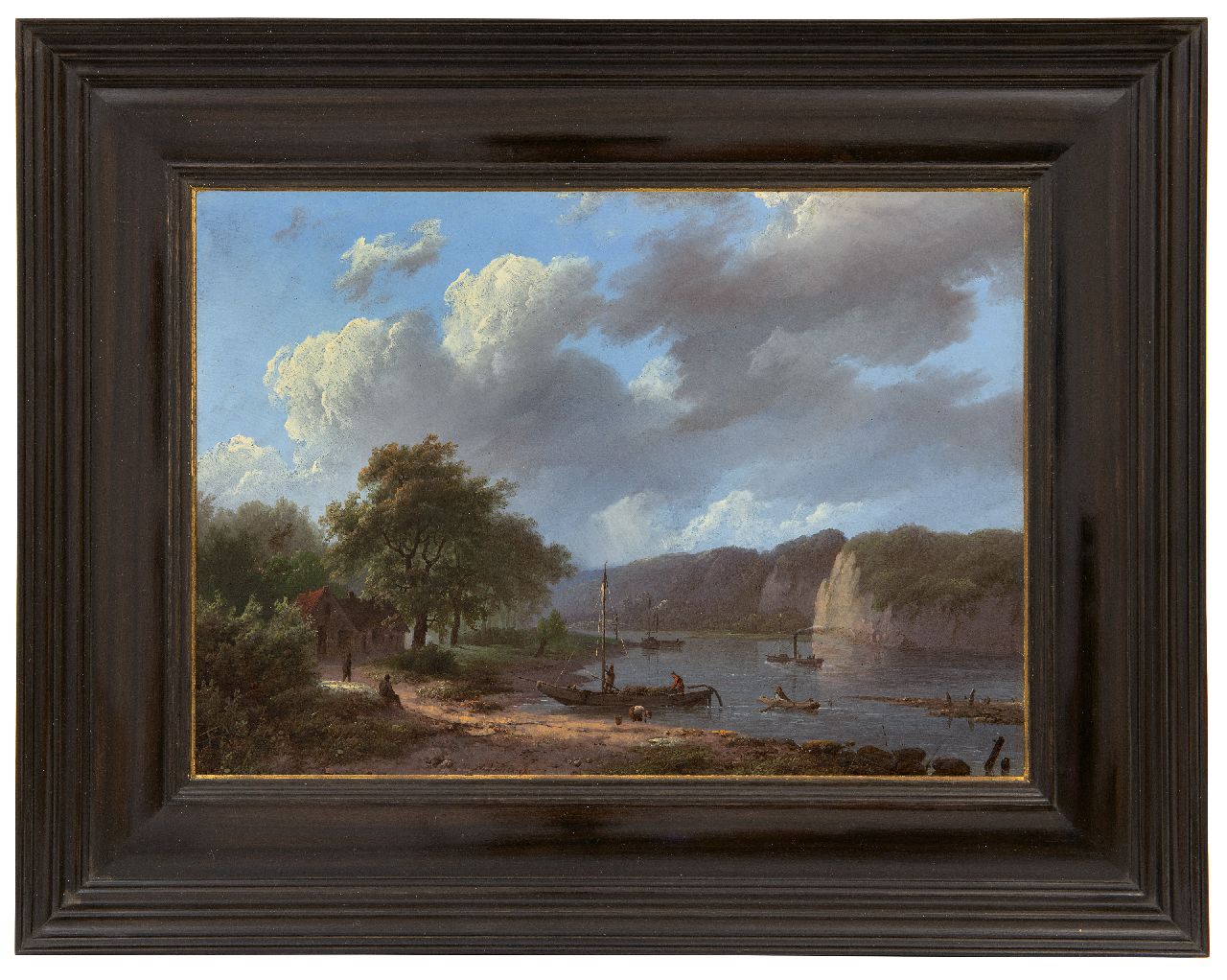 Koekkoek I M.A. | Marinus Adrianus Koekkoek I | Schilderijen te koop aangeboden | Rijnlandschap, olieverf op paneel 22,1 x 31,1 cm, gesigneerd middenonder en gedateerd 1847 Koekkoek I M.A. | Marinus Adrianus Koekkoek I | Schilderijen te koop aangeboden | Rijnlandschap, olieverf op paneel 22,1 x 31,1 cm, gesigneerd middenonder en gedateerd 1847