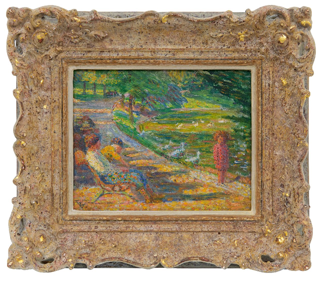 Vallée L. | Ludovic Vallée | Schilderijen te koop aangeboden | Een zomerse dag in het park, olieverf op board 18,4 x 24,1 cm, gesigneerd linksonder met monogram en te dateren ca. 1938 Vallée L. | Ludovic Vallée | Schilderijen te koop aangeboden | Een zomerse dag in het park, olieverf op board 18,4 x 24,1 cm, gesigneerd linksonder met monogram en te dateren ca. 1938