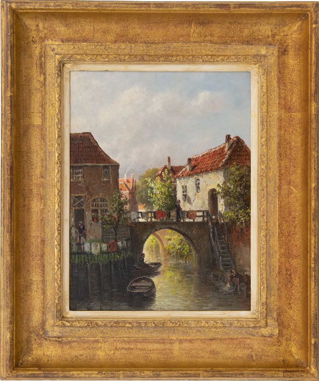 Vertin P.G. | Petrus Gerardus Vertin, De was drogen aan de Dieze, Den Bosch, olieverf op paneel 24,2 x 18,7 cm, gesigneerd linksonder en gedateerd '84 Vertin P.G. | Petrus Gerardus Vertin, De was drogen aan de Dieze, Den Bosch, olieverf op paneel 24,2 x 18,7 cm, gesigneerd linksonder en gedateerd '84
