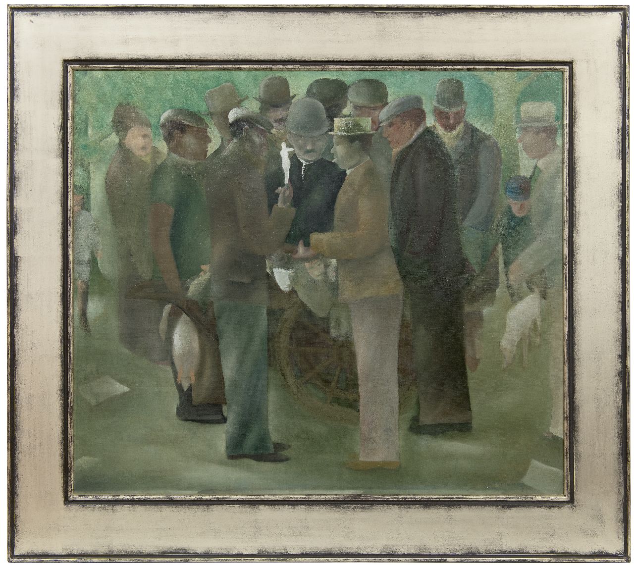 Langeweg G.P. | Gerhardus Petrus 'Ger' Langeweg, De kunstverkoper, olieverf op doek 70,6 x 80,7 cm, gesigneerd rechtsonder Langeweg G.P. | Gerhardus Petrus 'Ger' Langeweg, De kunstverkoper, olieverf op doek 70,6 x 80,7 cm, gesigneerd rechtsonder
