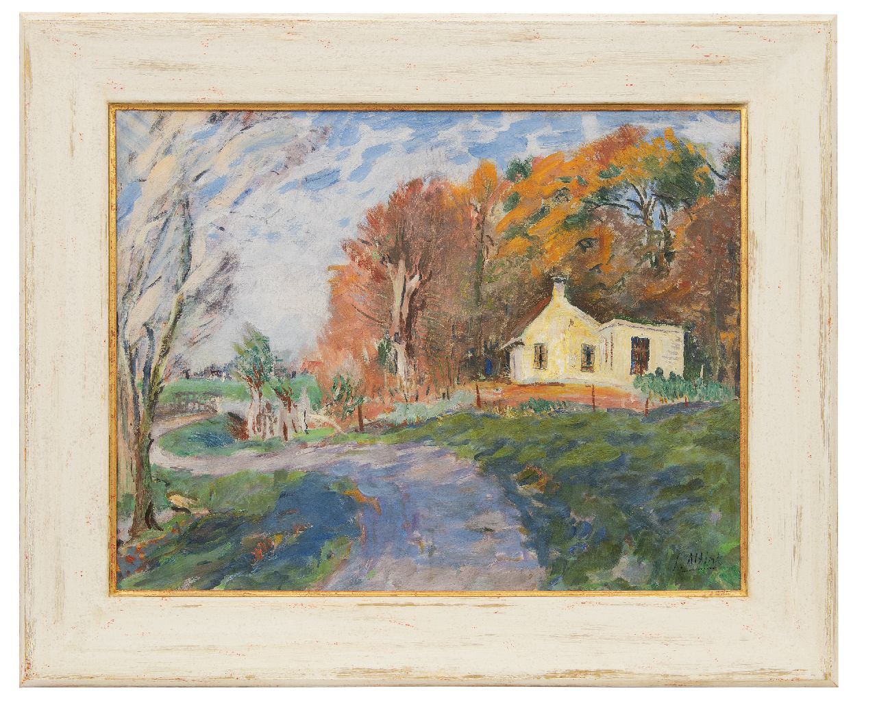Altink J.  | Jan Altink, Landschap met huis, olieverf op doek 60,3 x 78,0 cm, gesigneerd rechtsonder