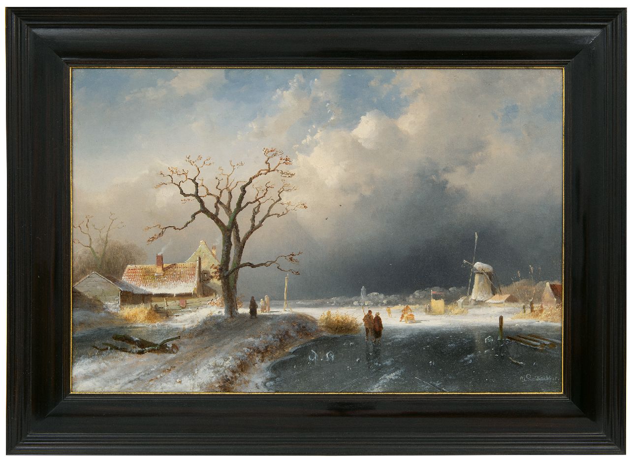 Leickert C.H.J.  | 'Charles' Henri Joseph Leickert, Opkomende storm, olieverf op doek 41,5 x 62,2 cm, gesigneerd rechtsonder en gedateerd '65