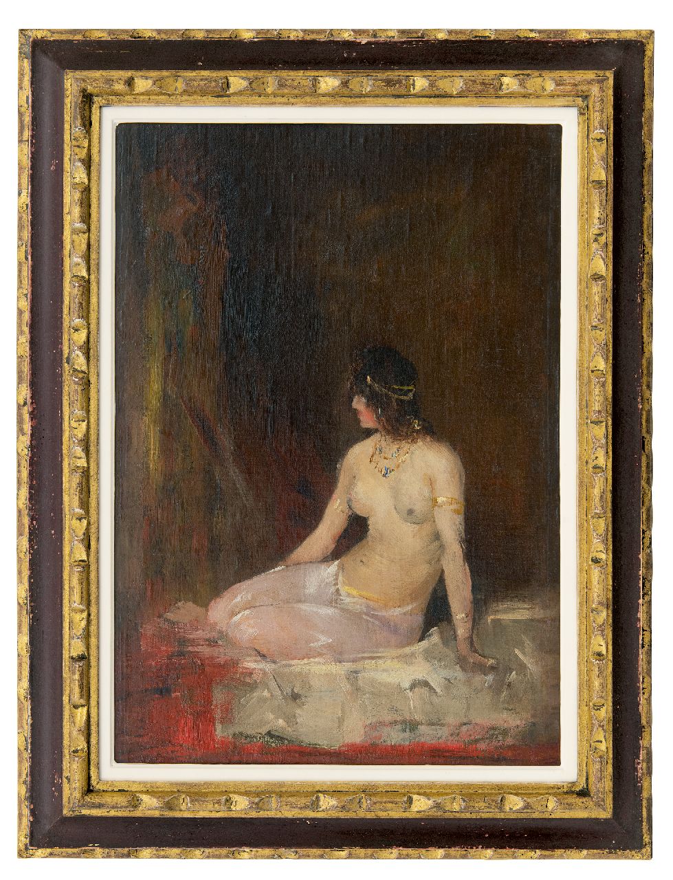 Smith H. | Hobbe Smith | Schilderijen te koop aangeboden | Zittend naakt, olieverf op doek op paneel 50,0 x 35,5 cm Smith H. | Hobbe Smith | Schilderijen te koop aangeboden | Zittend naakt, olieverf op doek op paneel 50,0 x 35,5 cm