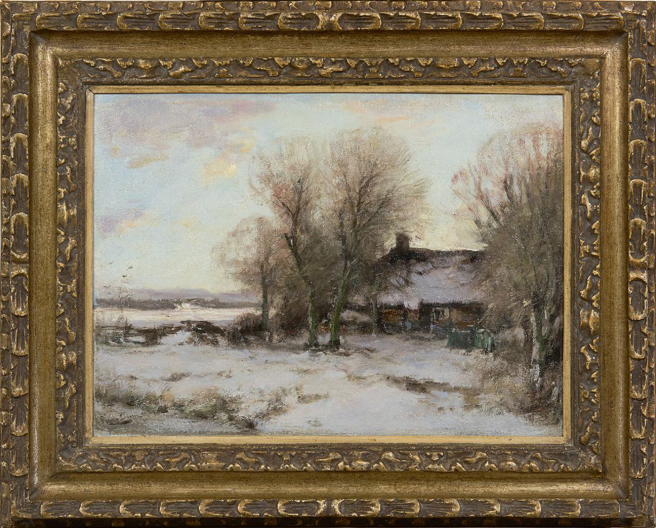 Apol L.F.H. | Lodewijk Franciscus Hendrik 'Louis' Apol | Schilderijen te koop aangeboden | Boerderij in sneeuwlandschap, olieverf op doek 34,3 x 46,2 cm, gesigneerd linksonder Apol L.F.H. | Lodewijk Franciscus Hendrik 'Louis' Apol | Schilderijen te koop aangeboden | Boerderij in sneeuwlandschap, olieverf op doek 34,3 x 46,2 cm, gesigneerd linksonder