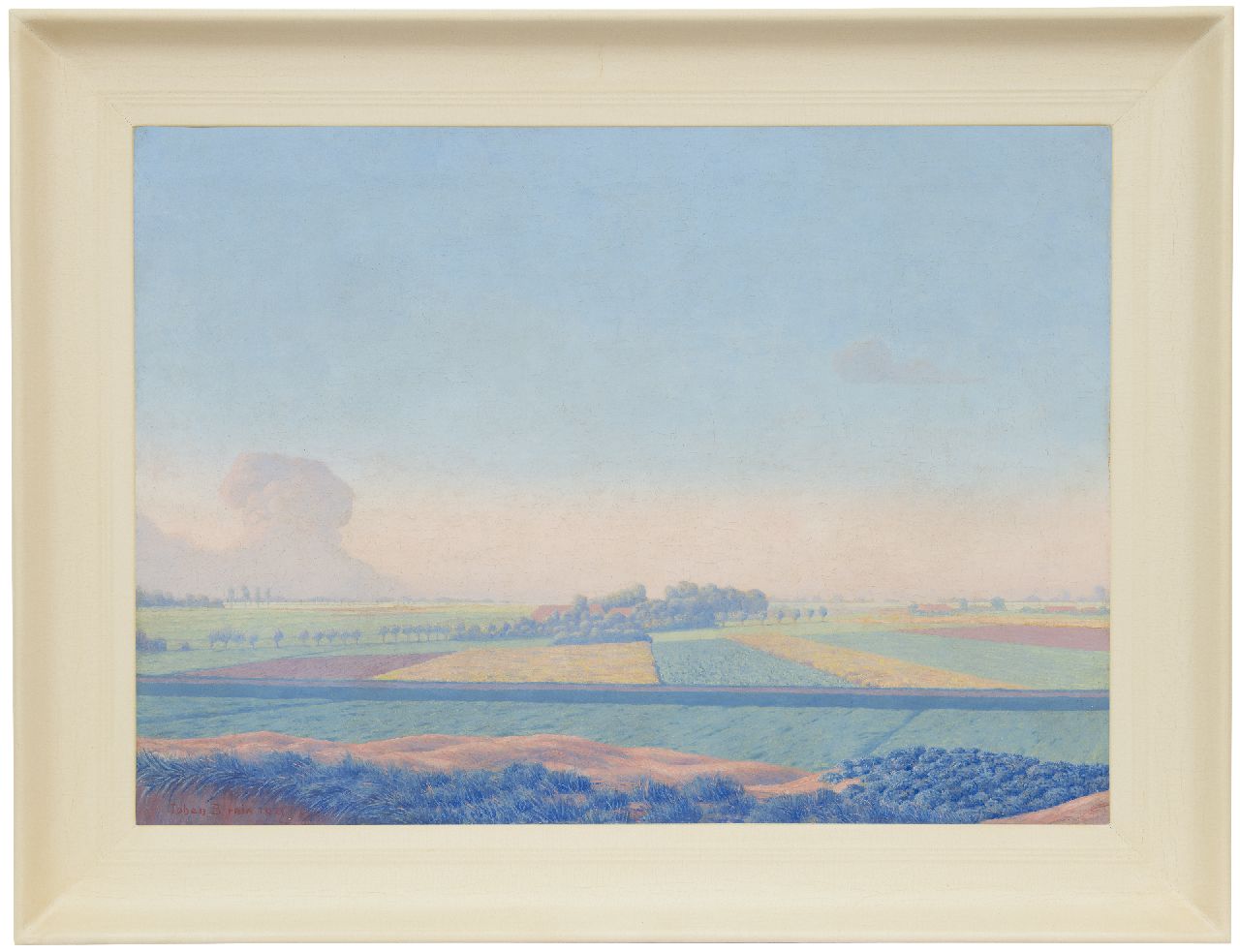 Birnie J. | Johan Birnie | Schilderijen te koop aangeboden | Bollenvelden, olieverf op doek 50,5 x 70,5 cm, gesigneerd linksonder en gedateerd 1921 Birnie J. | Johan Birnie | Schilderijen te koop aangeboden | Bollenvelden, olieverf op doek 50,5 x 70,5 cm, gesigneerd linksonder en gedateerd 1921