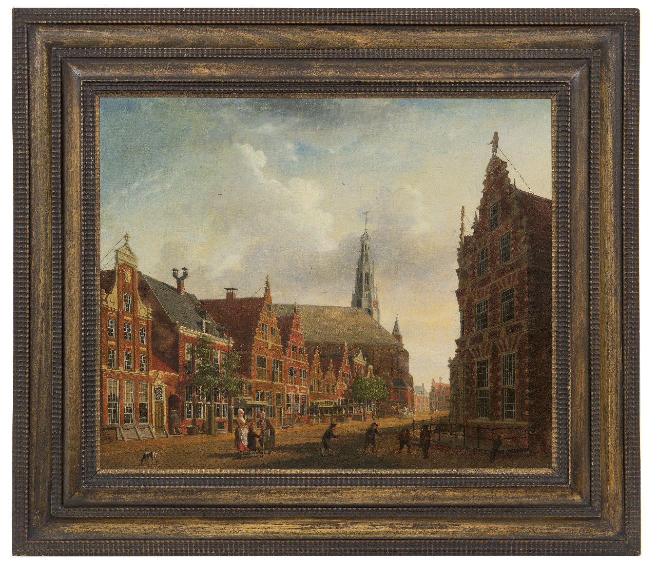 Ouwater I. | Isaac Ouwater, Gezicht op de Nieuwstraat in Hoorn, olieverf op doek 36,7 x 43,8 cm, gesigneerd rechtsonder en gedateerd 1785 Ouwater I. | Isaac Ouwater, Gezicht op de Nieuwstraat in Hoorn, olieverf op doek 36,7 x 43,8 cm, gesigneerd rechtsonder en gedateerd 1785