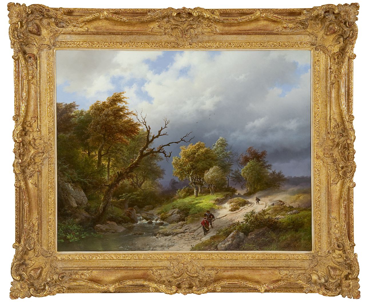 Koekkoek B.C.  | Barend Cornelis Koekkoek, Opkomend noodweer, olieverf op paneel 65,5 x 83,7 cm, gesigneerd rechtsonder en gedateerd 1843