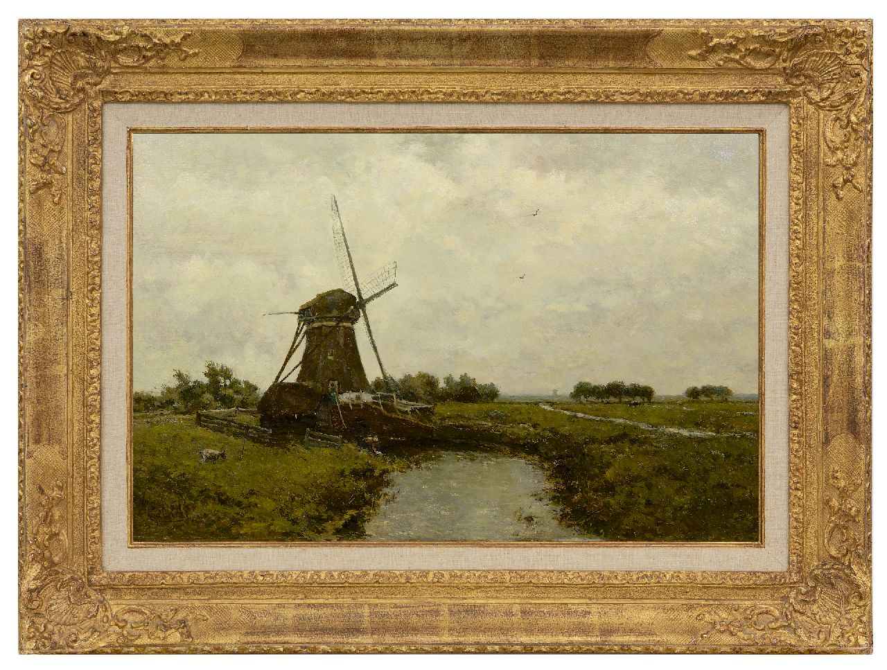 Gabriel P.J.C. | Paul Joseph Constantin 'Constan(t)' Gabriel, Poldermolen bij Leidschendam, olieverf op paneel 39,4 x 60,0 cm, gesigneerd linksonder Gabriel P.J.C. | Paul Joseph Constantin 'Constan(t)' Gabriel, Poldermolen bij Leidschendam, olieverf op paneel 39,4 x 60,0 cm, gesigneerd linksonder