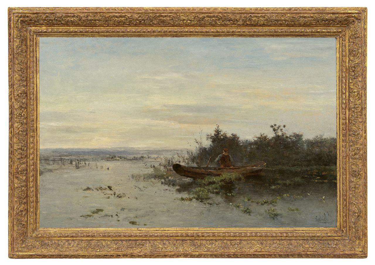 Gabriel P.J.C. | Paul Joseph Constantin 'Constan(t)' Gabriel, De eerste baars (vroege morgen), olieverf op doek 54,3 x 83,4 cm, gesigneerd rechtsonder Gabriel P.J.C. | Paul Joseph Constantin 'Constan(t)' Gabriel, De eerste baars (vroege morgen), olieverf op doek 54,3 x 83,4 cm, gesigneerd rechtsonder