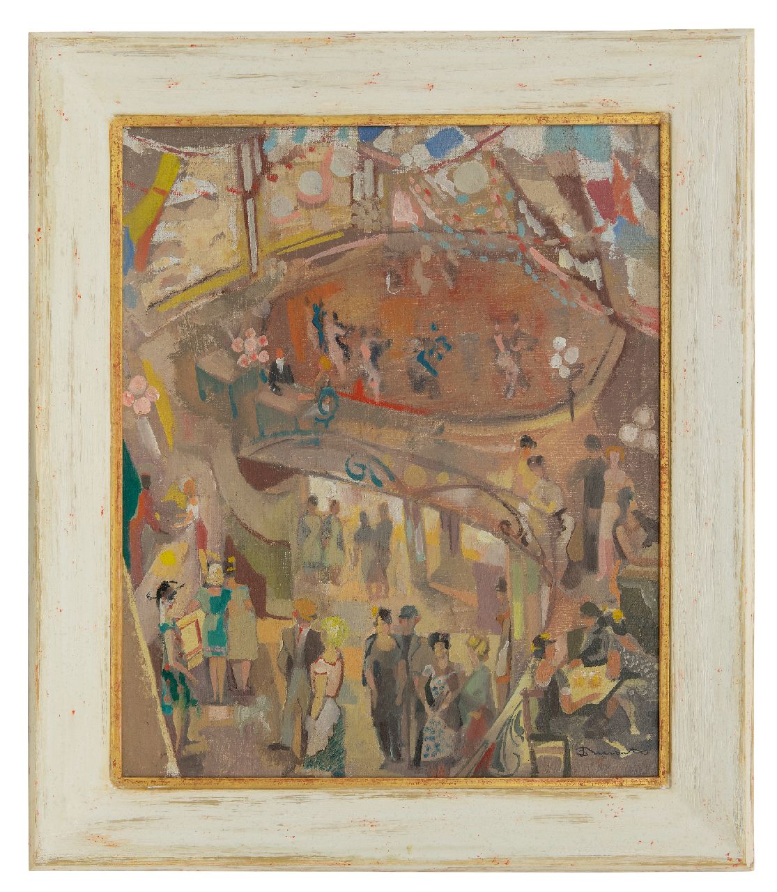 Bervoets L. | Leo Bervoets, De danszaal, olieverf op doek 60,6 x 50,3 cm, gesigneerd rechtsonder Bervoets L. | Leo Bervoets, De danszaal, olieverf op doek 60,6 x 50,3 cm, gesigneerd rechtsonder