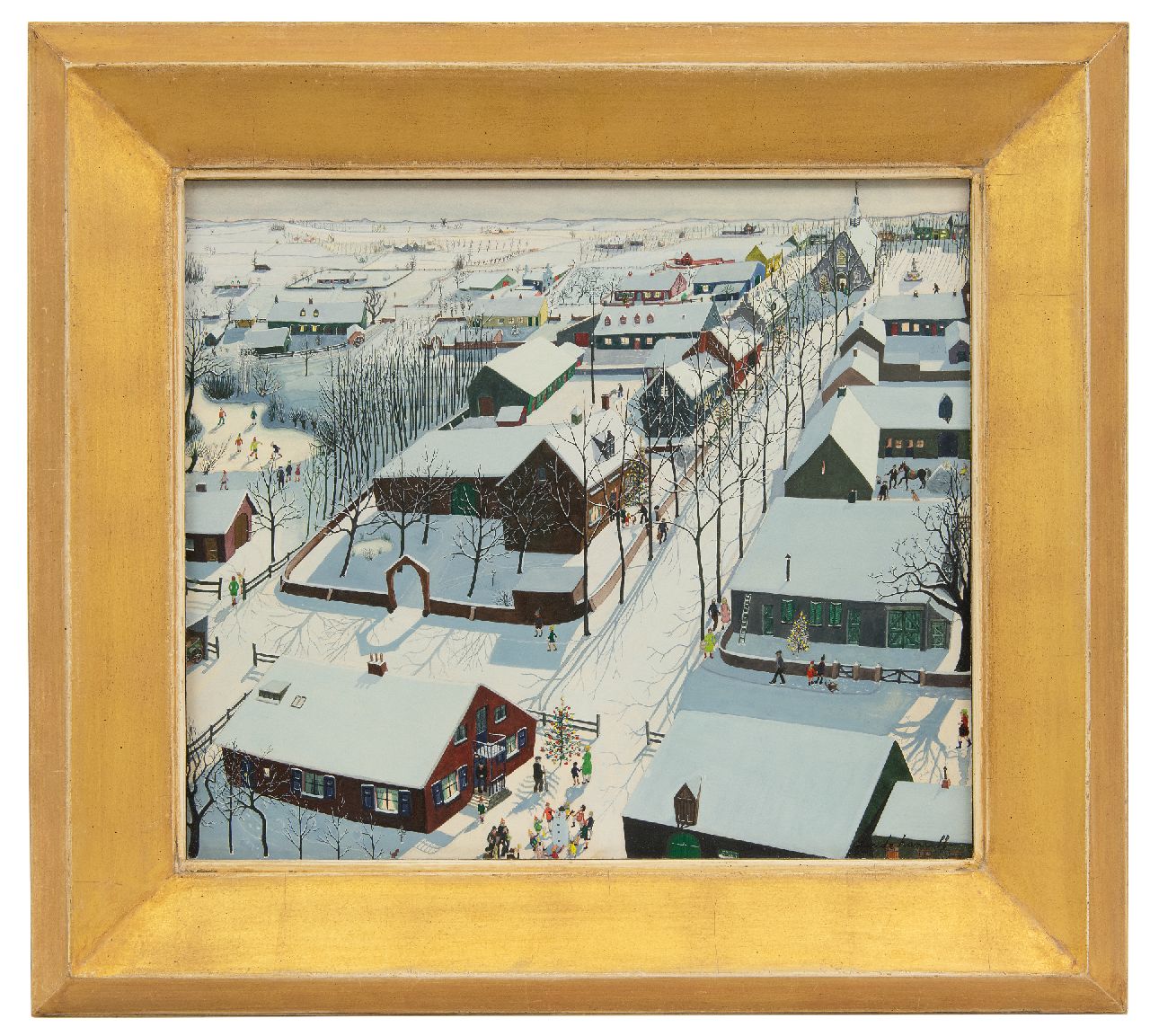 Nanreff C. | Claude Nanreff, Kerstavond, gouache op board 36,2 x 42,0 cm, gesigneerd rechtsonder Nanreff C. | Claude Nanreff, Kerstavond, gouache op board 36,2 x 42,0 cm, gesigneerd rechtsonder