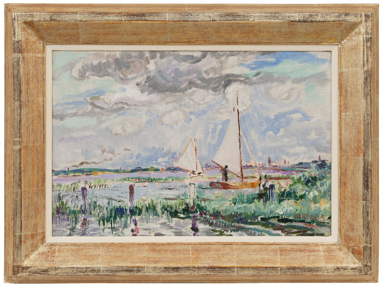 Martens G.G. | Gijsbert 'George' Martens, Het Paterswoldsemeer, olieverf op doek 33,0 x 48,0 cm, gesigneerd rechtsonder en gedateerd '30 Martens G.G. | Gijsbert 'George' Martens, Het Paterswoldsemeer, olieverf op doek 33,0 x 48,0 cm, gesigneerd rechtsonder en gedateerd '30