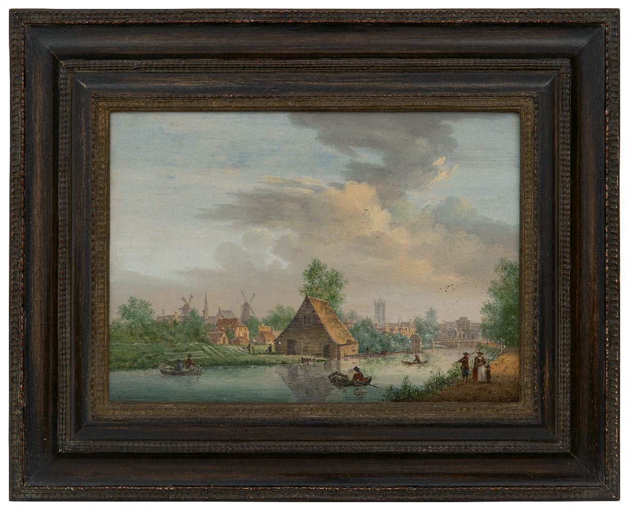 Liender P.J. van | Pieter Jan van Liender, Utrecht gezien vanaf de Leidsche Vaart met in de verte de Catharijnepoort, olieverf op paneel 21,0 x 29,0 cm, gesigneerd rechtsonder Liender P.J. van | Pieter Jan van Liender, Utrecht gezien vanaf de Leidsche Vaart met in de verte de Catharijnepoort, olieverf op paneel 21,0 x 29,0 cm, gesigneerd rechtsonder
