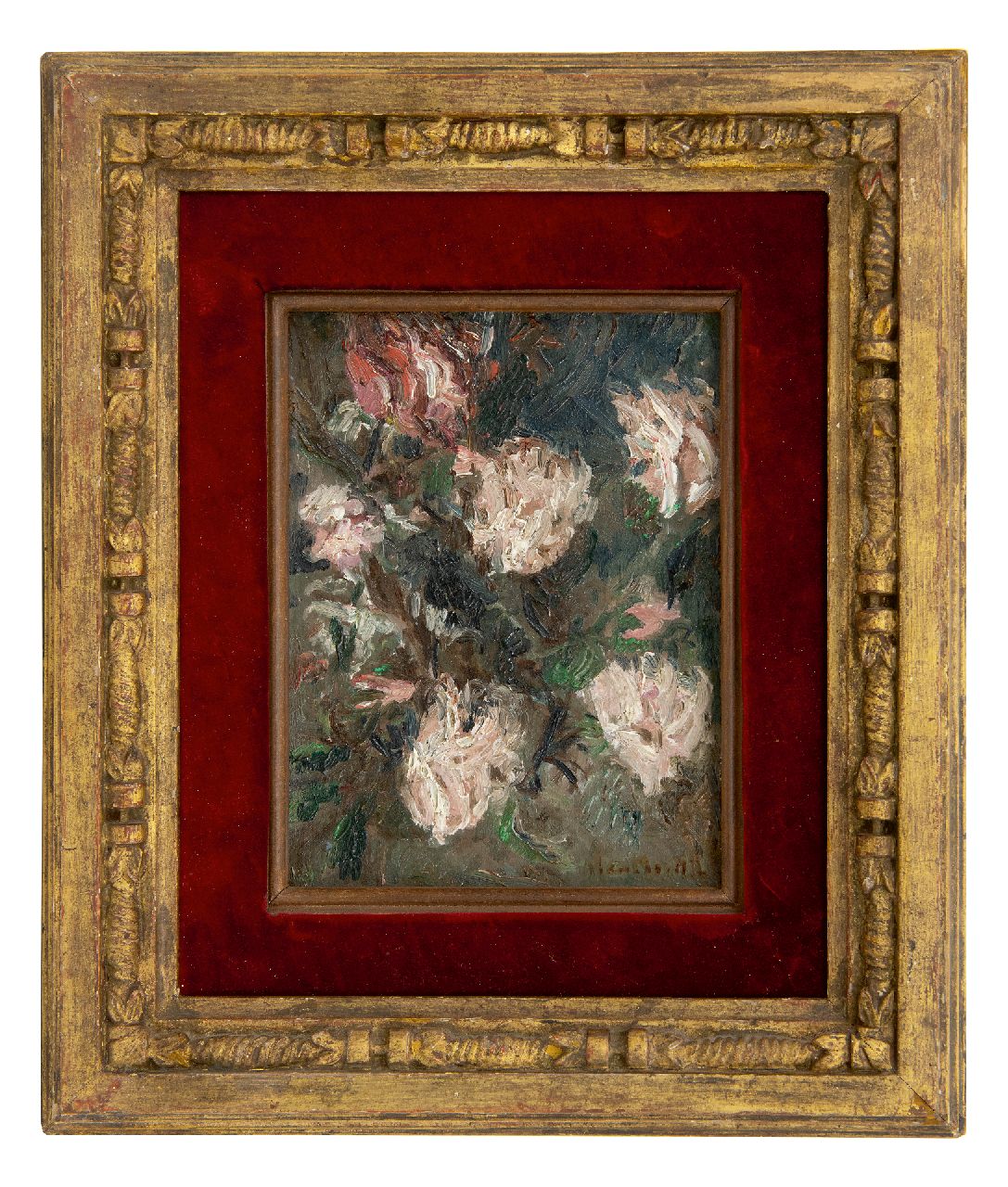 Monticelli A.J.T. | 'Adolphe' Joseph Thomas Monticelli Monticelli, Rozen, olieverf op doek 21,3 x 16,1 cm, gesigneerd rechtsonder en te dateren ca. 1883-1886 Monticelli A.J.T. | 'Adolphe' Joseph Thomas Monticelli Monticelli, Rozen, olieverf op doek 21,3 x 16,1 cm, gesigneerd rechtsonder en te dateren ca. 1883-1886