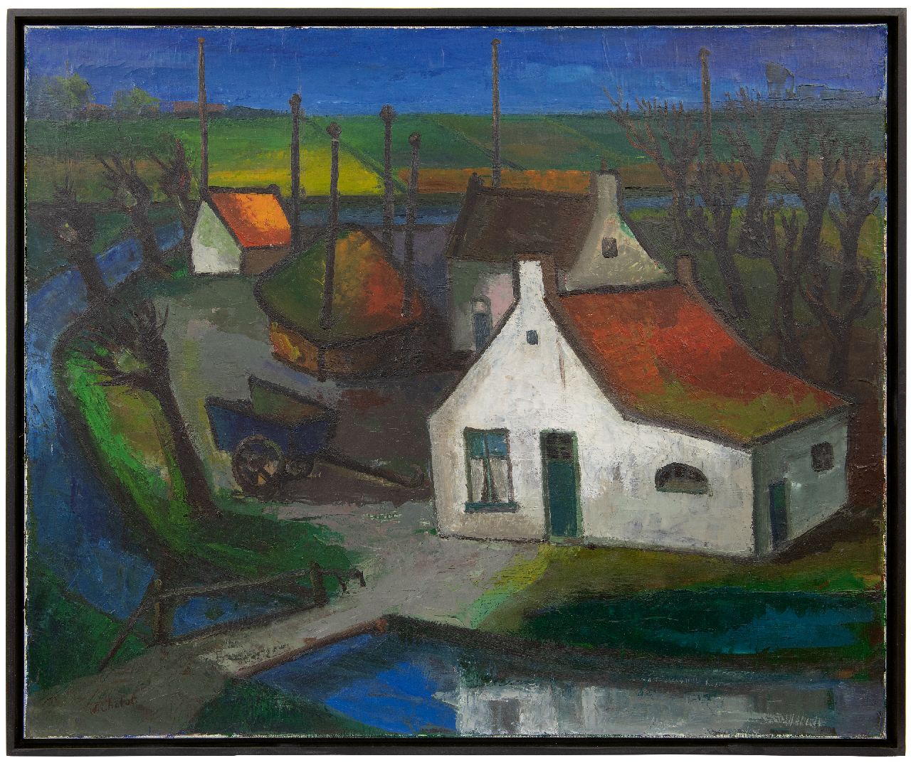 Chabot W.  | Willem 'Wim' Chabot, Boerderij, olieverf op doek 70,3 x 85,1 cm, gesigneerd linksonder en gedateerd oktober '70