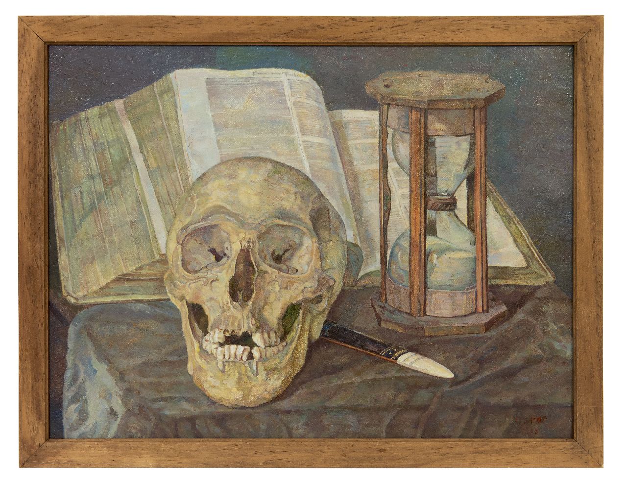 Pabst C.J.  | Cornia Johanna 'Corrie' Pabst | Schilderijen te koop aangeboden | Vanitas stilleven, olieverf op doek 30,5 x 40,2 cm, gesigneerd rechtsonder en gedateerd 1898