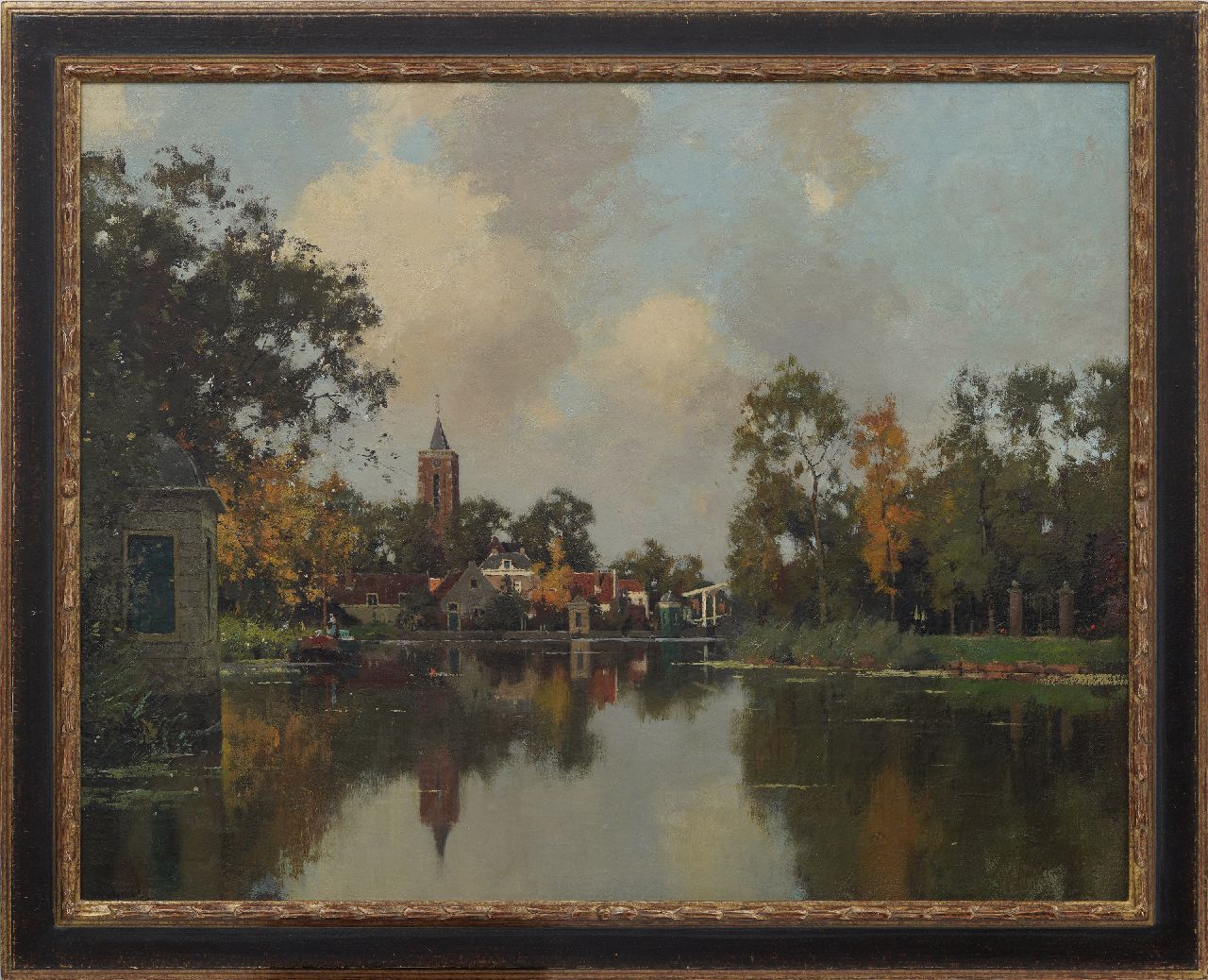 Ligtelijn E.J. | Evert Jan Ligtelijn, Gezicht op Loenen aan de Vecht, olieverf op doek op paneel 70,5 x 90,3 cm, gesigneerd linksonder en gedateerd 1939 Ligtelijn E.J. | Evert Jan Ligtelijn, Gezicht op Loenen aan de Vecht, olieverf op doek op paneel 70,5 x 90,3 cm, gesigneerd linksonder en gedateerd 1939